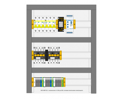 Шкаф автоматического ввода резерва (АВР) 2 ВВОДА, 16А, IP31, релейная схема (НКУ.АВР-011-016-IP31)