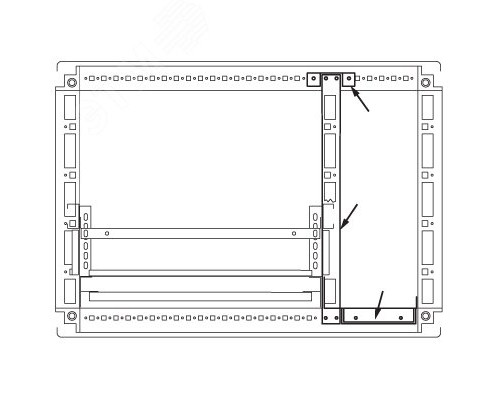 CAE/CQE Комплект для создания кабельного отсека для шкафов 1800 x 600