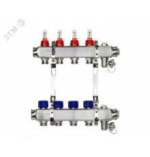 Коллекторная группа SSM-11RF set 11 контуров 1' x 3/4' с расходомерами и кронштейнами