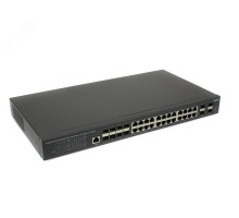 Коммутатор управляемый L3 28 портов, 16хPoE 10/100/1000 Мб/с, 8хRJ45, 4хSFP+