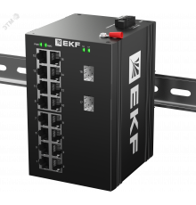 Коммутатор промышленный неуправляемый U-2GX/SFP-16GT, 2 порта 1000Base-X SFP, 16 портов 10/100/1000Base-T(X) RJ45, монтаж на динрейку TSX EKF