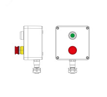 Взрывозащищенный пост управления из полиэстера CPE-P-05-(1xP1G(11)-1xP3E(11))-1xKAEPM2MHK-20(C)1Ex d e IIC Т5 Gb / Ex tb IIIC T95°C Db IP66 / КЗ